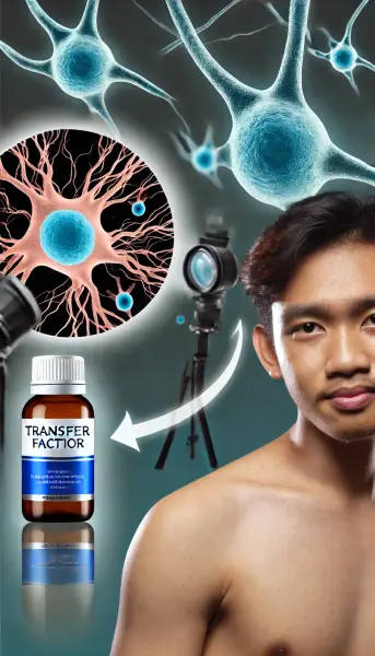 2. Ilustrasi mikroskopis dari folikel rambut menunjukkan bagaimana transfer factor bekerja