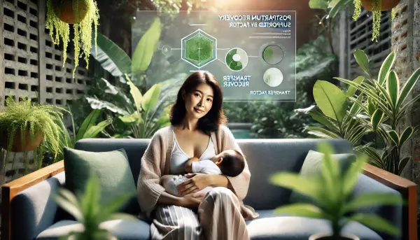 3. Ibu menyusui yang sedang beristirahat dengan nyaman di sofa