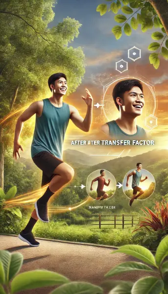 4. Seseorang yang berolahraga ringan di luar ruangan dengan suasana yang energik dan bugar