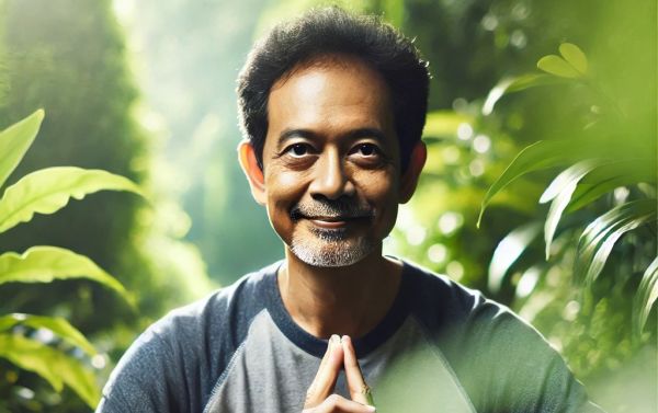 Seorang penderita diabetes tipe 2 yang sedang meditasi