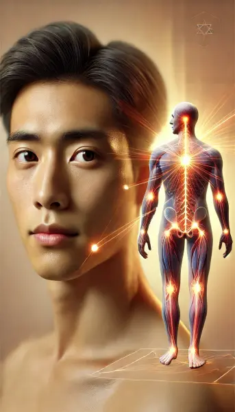 4.siluet tubuh manusia dengan efek visual