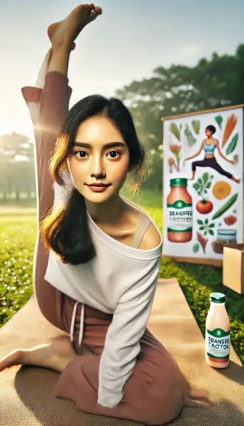 6. Seseorang sedang melakukan yoga di pagi hari di ruang terbuka