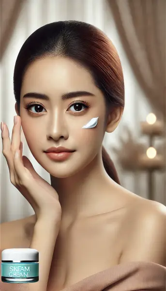 6.seorang model wanita dengan kulit sempurna